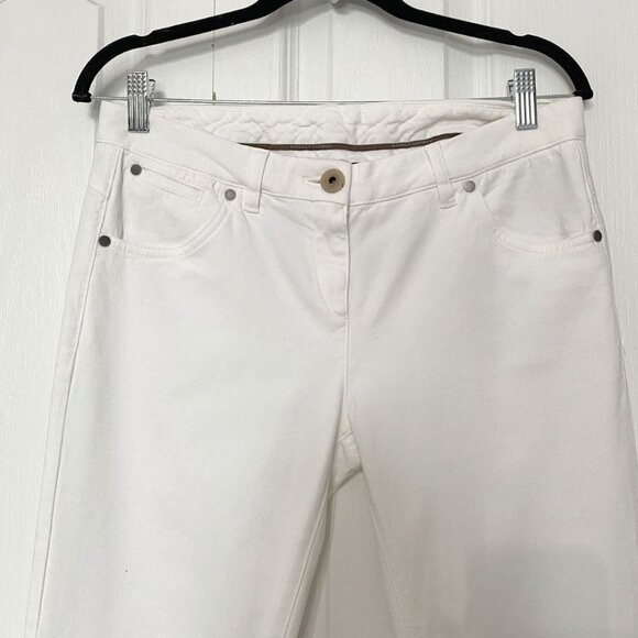 BRUNELLO CUCINELLI WHITE MID-RISE SKINNY SLIM JEANS - 8 - Picture 3 of 13